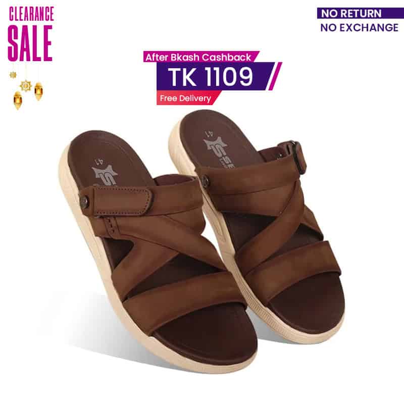 Nubuck Leather Crisscross Strap Sandal SB-S810