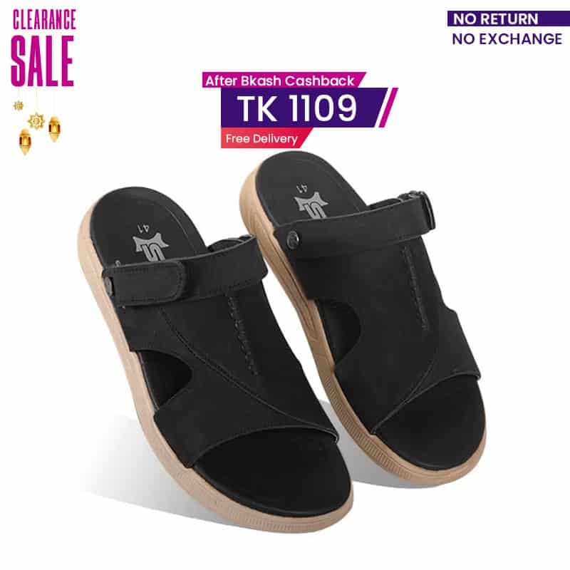 Nubuck Leather Adjustable Strap Casual Sandal For Men SB-S815