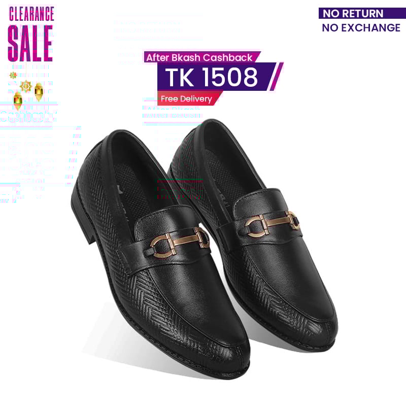 Luxury Black Textured Leather Tassel For Men SB-S826