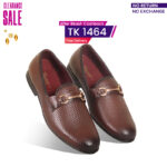 Brown Textured Leather Tassel For Men SB-S827