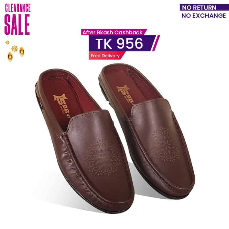 Laser Cut Design Leather Half Loafer For Men SB-S859