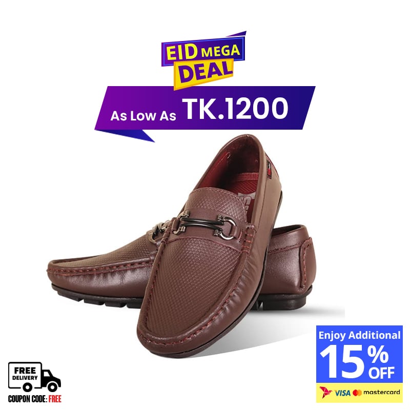 Laser Cut Design Leather Loafer For Men SB-S982