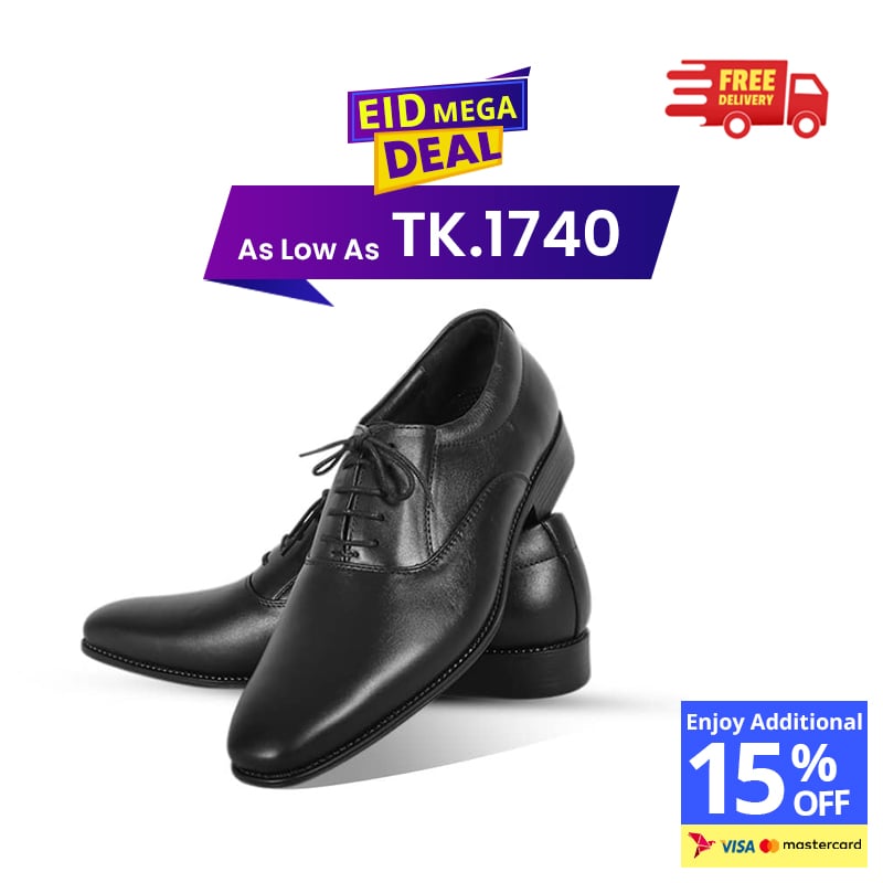 Classic Black Leather Oxford Shoes For Men SB-S992