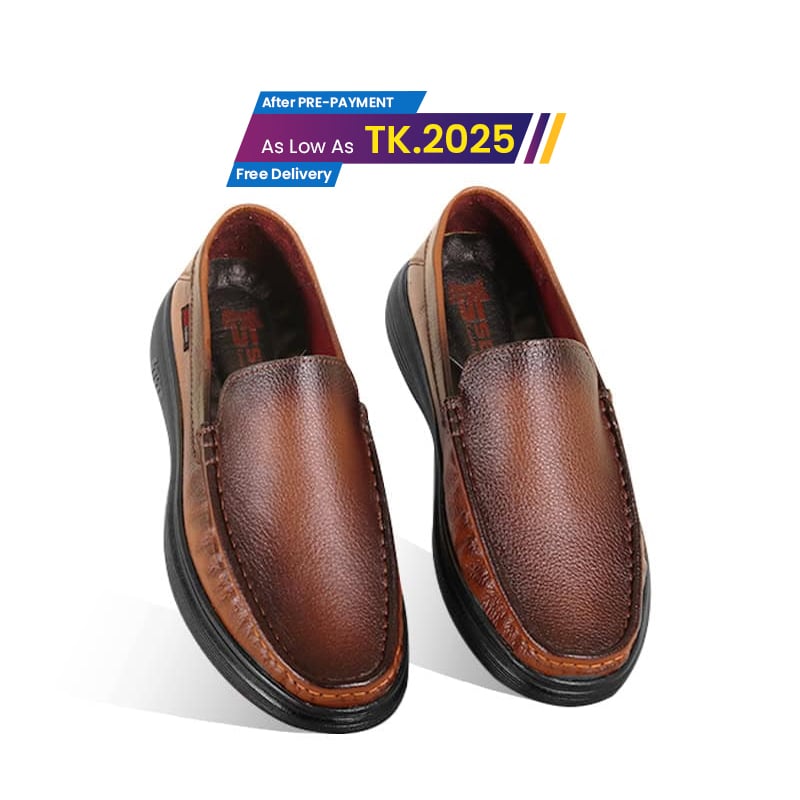 Antique Brown Leather Casual Shoes For Men SB-S998