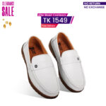 White Leather Casual Shoes For Men SB-S829