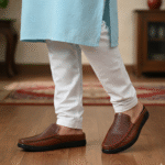 Laser Cut Design Leather Half Loafer For Men SB-S1000