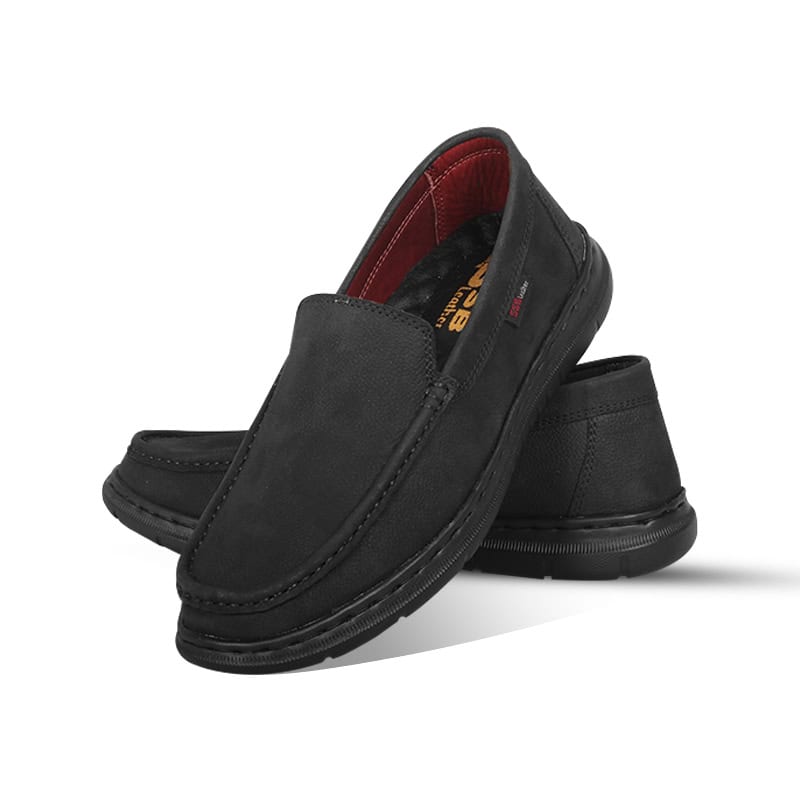 Black Casual Comfort Leather Shoes For Men SB-S1012