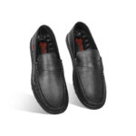 Black Leather Casual Shoes For Men SB-S1015