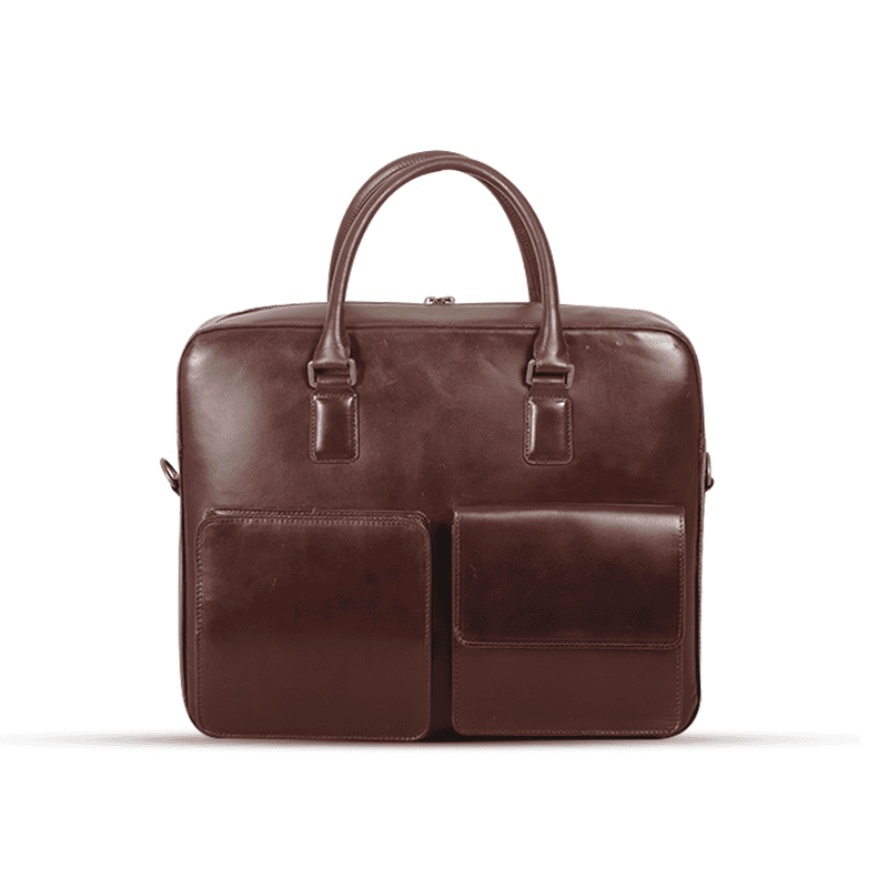 Chocolate Oil Pull Up Leather Executive Bag SB-LB501