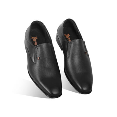 Black Textured Leather Formal Shoes For Men SB-S1011