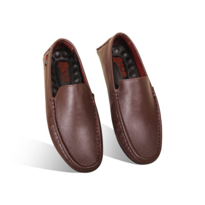 Classic Chocolate Brown Leather Loafer For Men SB-S1017