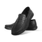 Black Leather Casual Shoes For Men SB-S1015