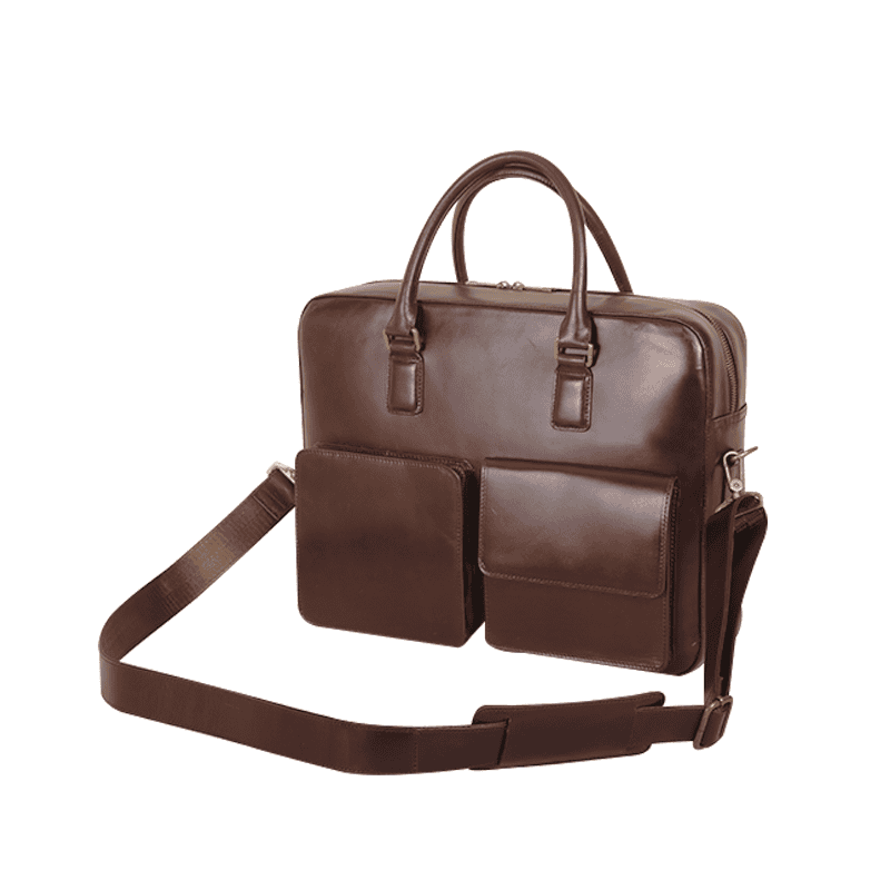 Chocolate Oil Pull Up Leather Executive Bag SB-LB501