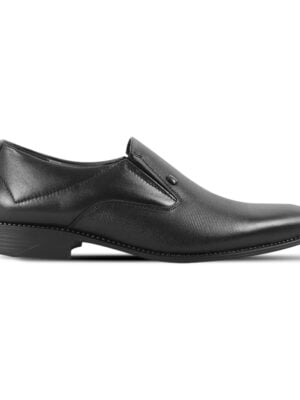 Black Textured Leather Formal Shoes For Men SB-S1011