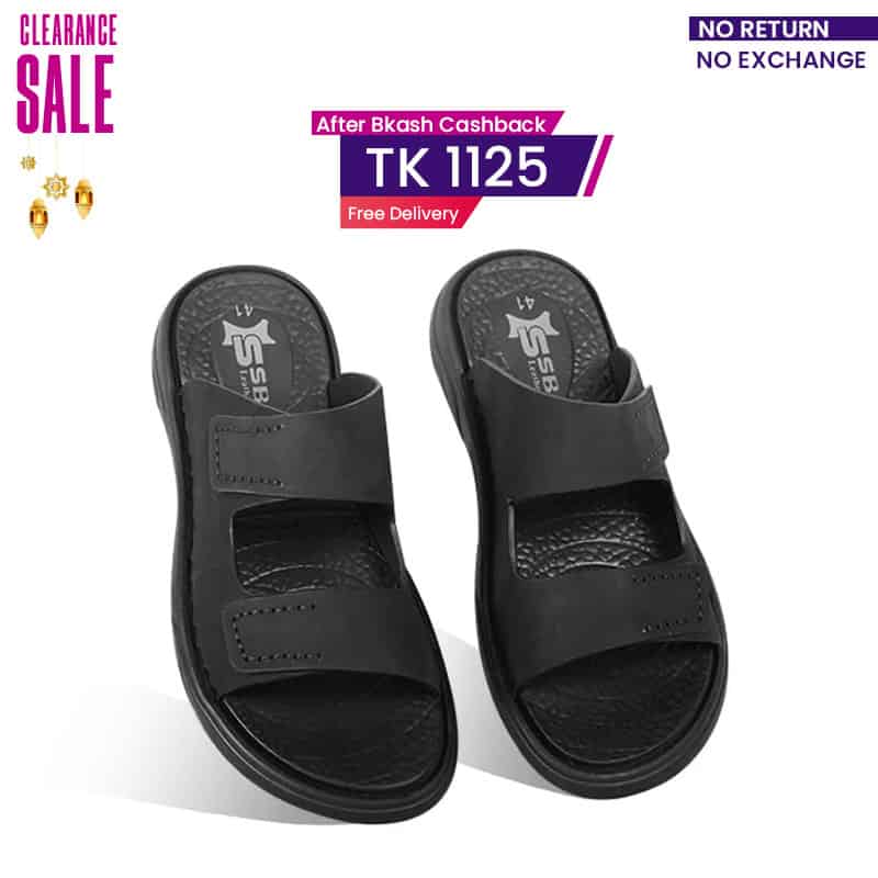 Nubuck Leather Slip-On Sandal For Men SB-S1019