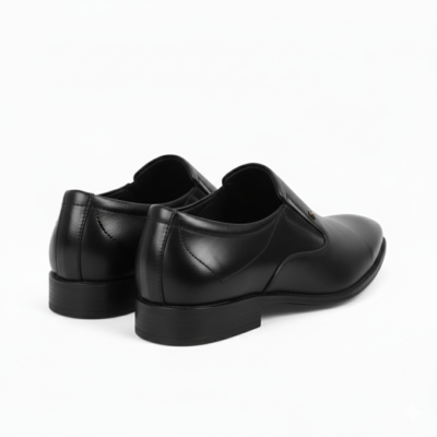 Black Textured Leather Formal Shoes For Men SB-S1011