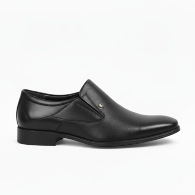 Black Textured Leather Formal Shoes For Men SB-S1011