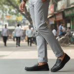 Black Leather Casual Shoes For Men SB-S1015