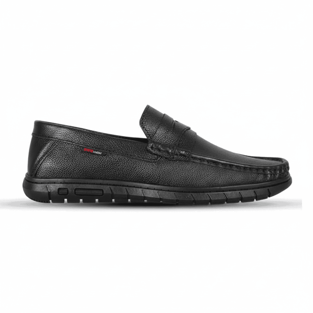 Black Leather Casual Shoes For Men SB-S1015