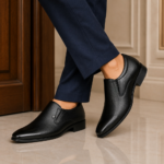 Black Textured Leather Formal Shoes For Men SB-S1011