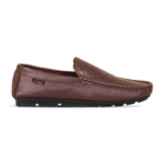 Chocolate Woven Textured Leather Loafer For Men SB-S976