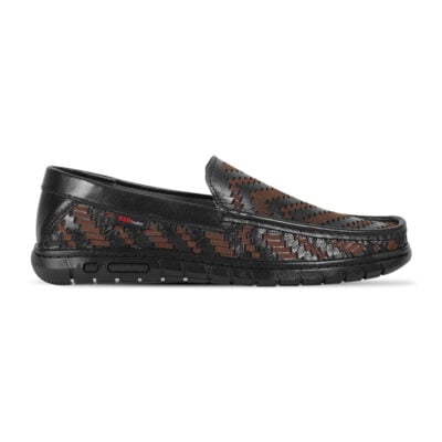 Laser Cut Woven Design Leather Casual Shoes For Men SB-S1021