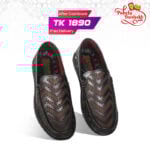 Laser Cut Woven Design Leather Casual Shoes For Men SB-S1021