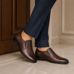 Chocolate Textured Leather Formal Shoes For Men SB-S1020