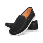 Monfia Classic Black Suede Loafer For Men-MF08