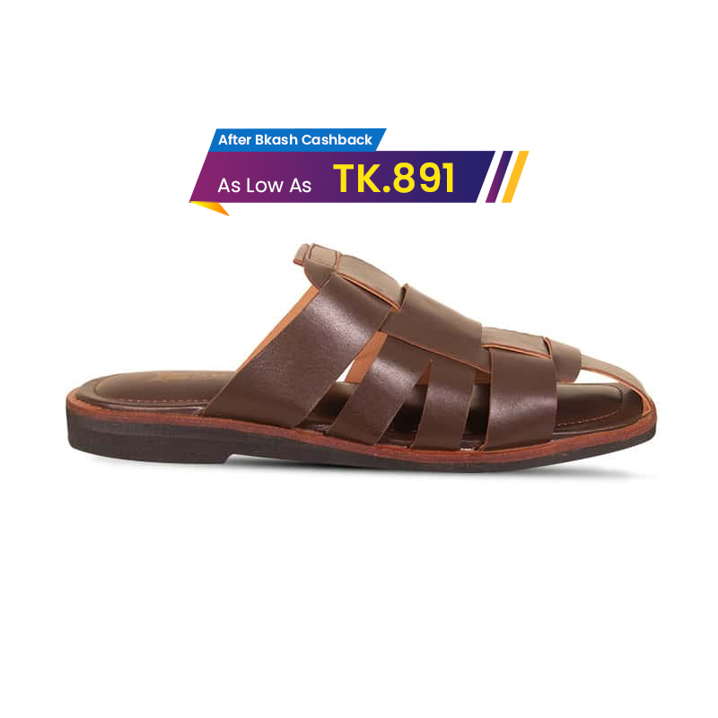 Genuine Leather Slide Sandal For Men SB-S694 | Executive