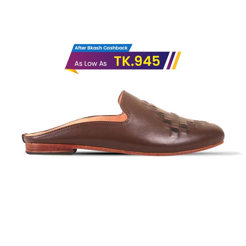 Braided Design Leather Half Shoes For Men SB-S764