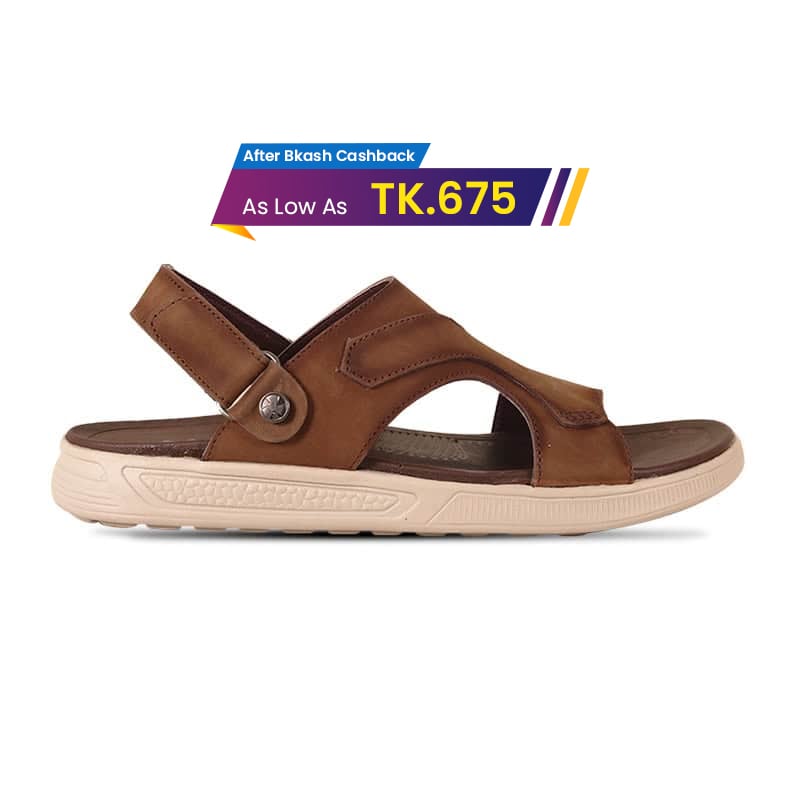 Nubuck Leather Adjustable Strap Casual Sandal For Men SB-S820