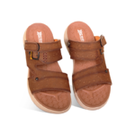 Textured Brown Leather Sandal For Men SB-S1047