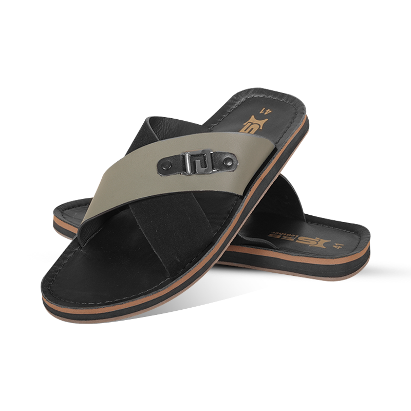 Cross-Strap Leather Sandal For Men SB-S1056