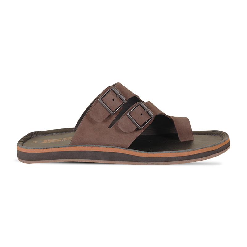 Chocolate Brown Suede Leather Sandal For Men SB-S1060