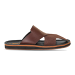 Chocolate Dual-Texture Leather Slide Sandal For Men SB-S1062
