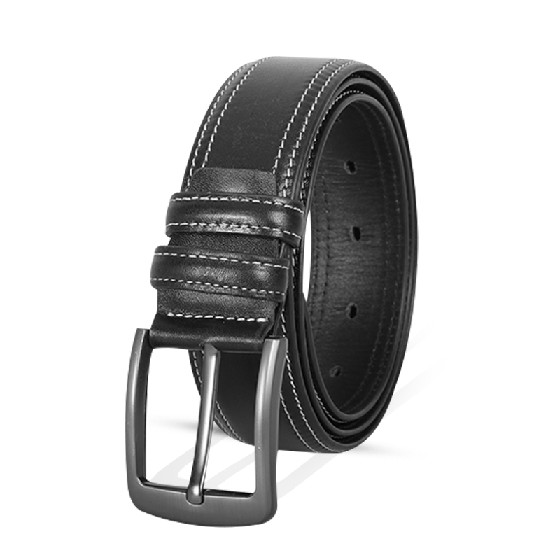 Classic Black Leather Belt For Men SB-B214