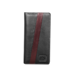 Handcrafted Maroon Streak Leather Long Wallet MFW04