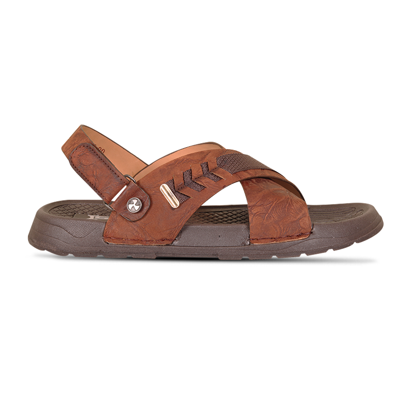 Nubuck Leather Crisscross Strap Sandal SB-S1053