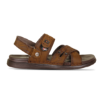 Textured Brown Comfort Sandal SB-S1066- Adjustable Straps