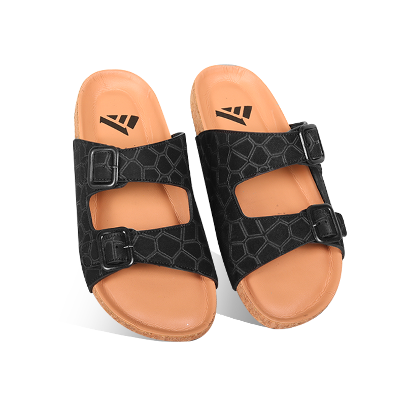 Textured Double-Strap Slide Sandal For Men MF18