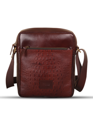 Crocodile Texture Leather Messenger Bag SB-MB80