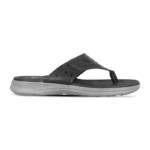 Black Comfort Leather Sandal For Men SB-S1045