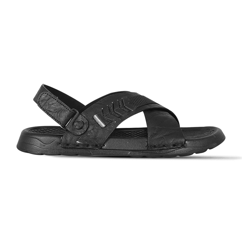 Nubuck Leather Crisscross Strap Sandal SB-S1052