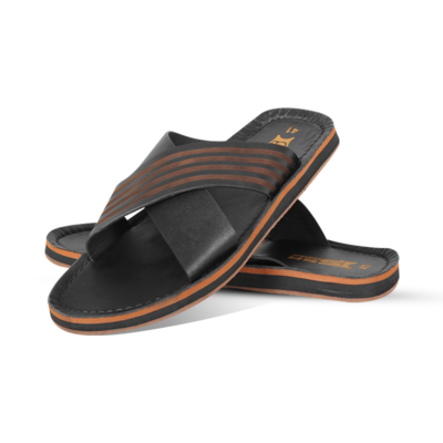 Cross-Strap Leather Sandal For Men SB-S1057