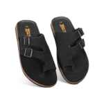Black Suede Leather Sandal For Men SB-S1059