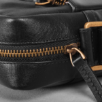 Black Leather Messenger Bag SB-MB77
