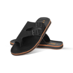Black Suede Leather Sandal For Men SB-S1059