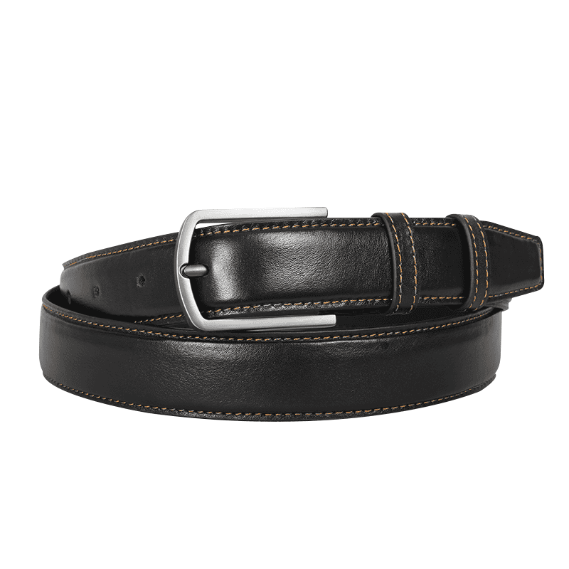Classic Black Leather Belt For Men SB-B206