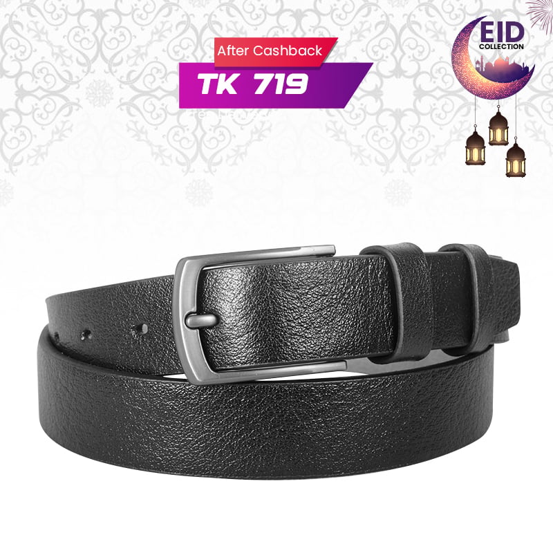 Classic Black Leather Belt For Men SB-B210